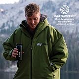 Dryrobe Advance Long Sleeve Waterproof Changing Robe Dark Green Black Small view 7