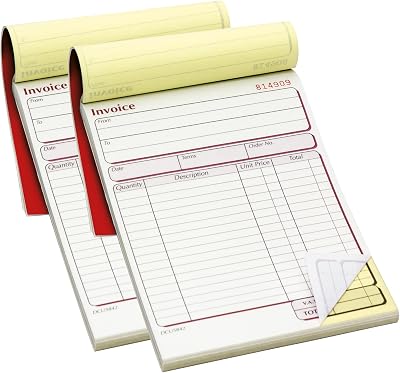 Pukka Pad NCR Duplicate Invoice Book 2-Pack 50 Entries 137x203mm Tape Bound