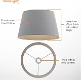 National Lighting Beau Grey Linen 18 Inch Lampshade E27 B22 GLS view 3