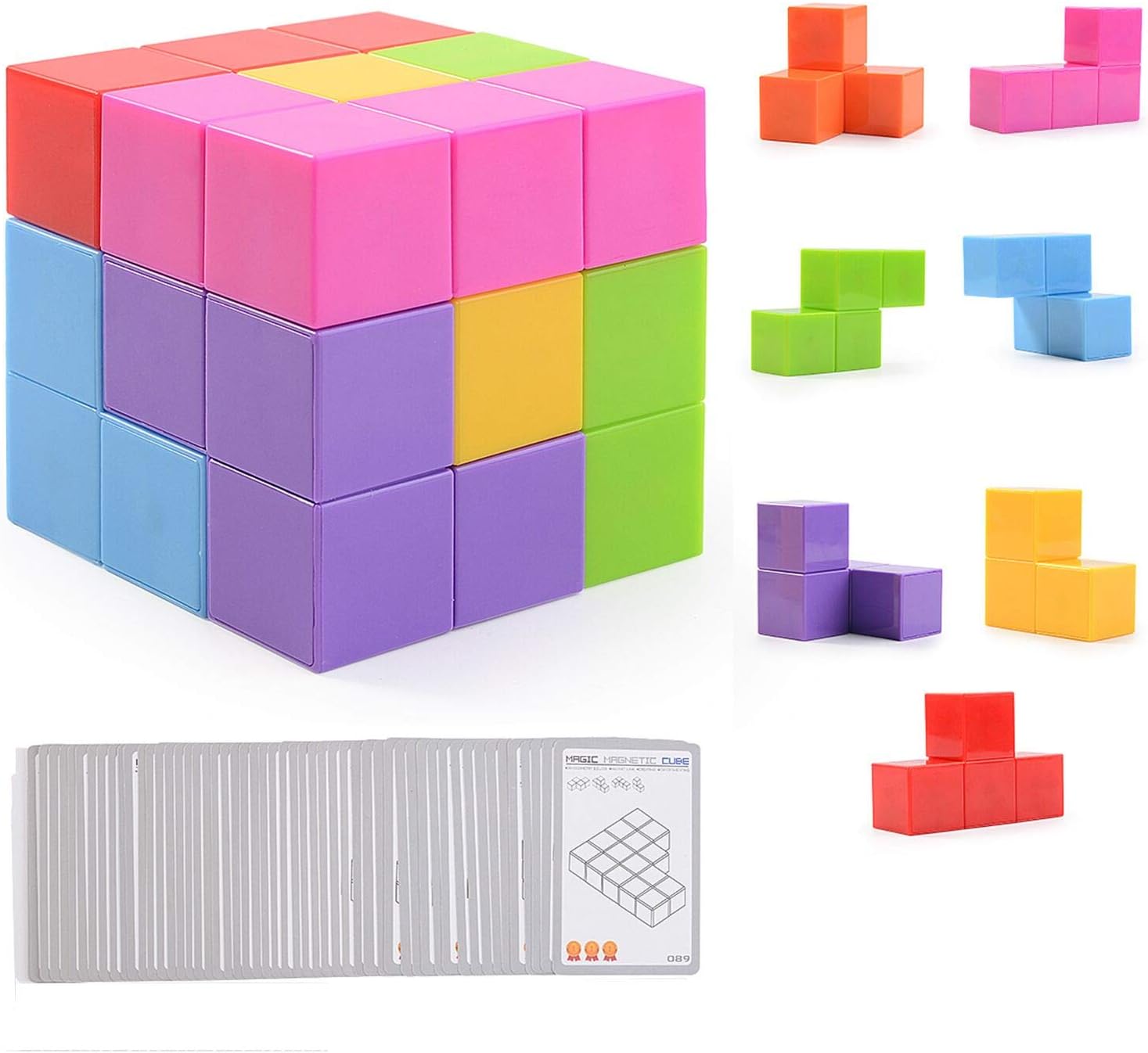 Ulikey Magic Cube Puzzle, Bloques de Construcción Cubo Juguetes Educativos, Cubo Rompecabezas Velocidad Juguete para Niños Juego de Entrenamiento Cerebral
