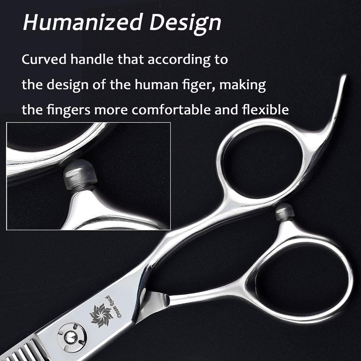 Dream Reach Professional Barber Shears 6.0'' Japanese 440C Steel Thinning Scissor Hair Cutting Scissors Hairdressing Scissors for Wome and Men - Image 4