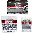 Rust-Oleum 293513 Rocksolid Polycuramine Garage Oil Floor Coating, 2.5 Car Kit, Gray & 301359 Decorative Color Chips, Gray Blend, 1lb(454g) & Oil 279847 EPOXYShield Anti Skid 3.4-Ounce