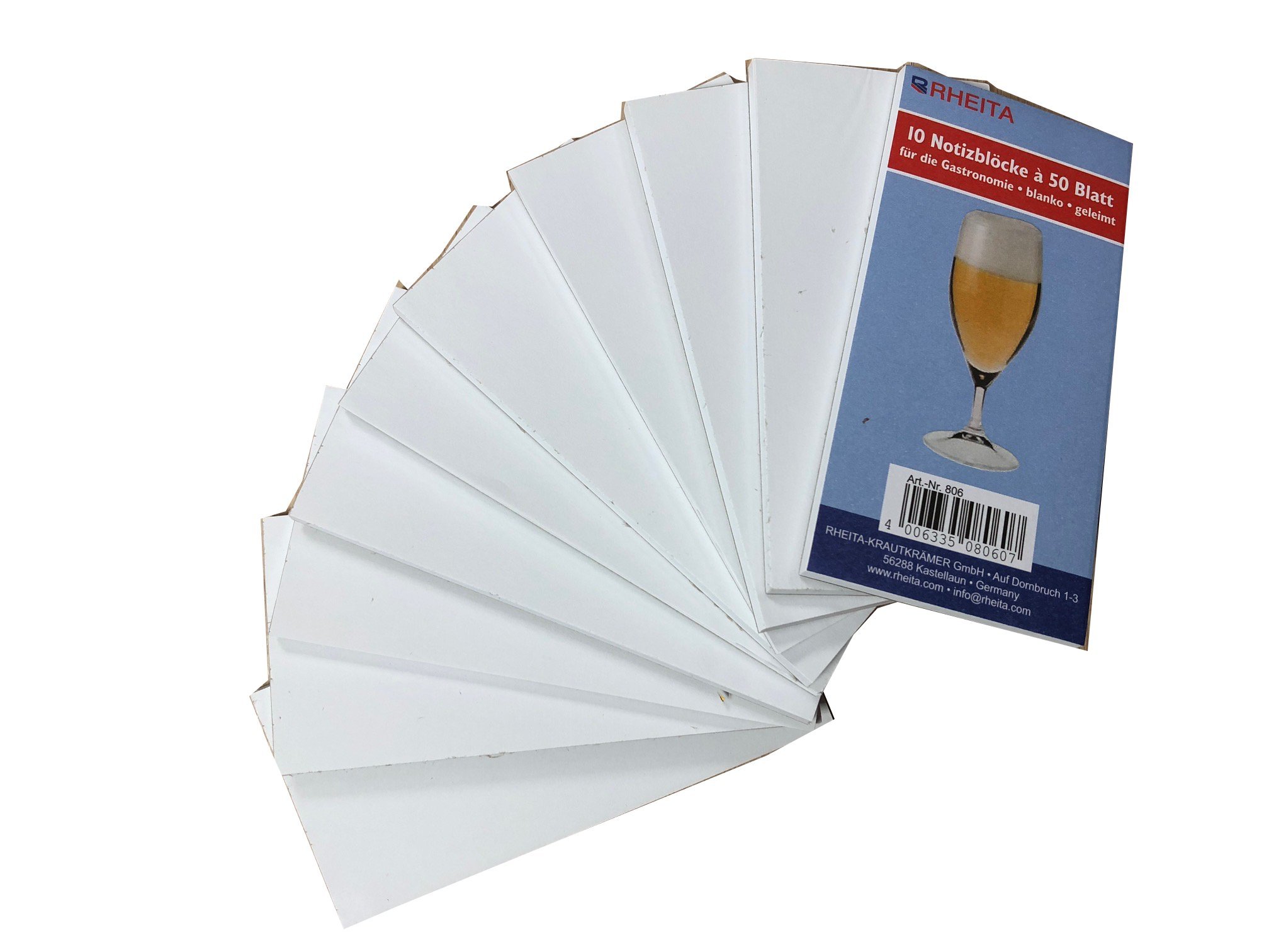 Waiter pads, blank, 50 sheets, pack of 10