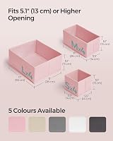 SONGMICS Drawer Organisers Set of 12 Foldable Fabric Storage Boxes Jelly Pink view 4