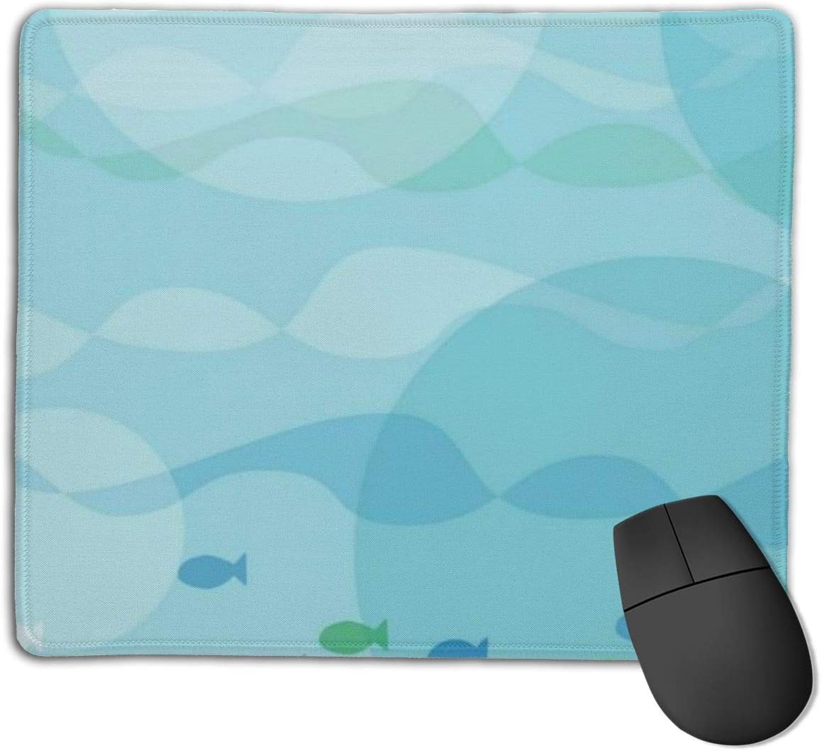 Jujupasg Funny Mouse Pad,Non-Slip Waterproof Rubber Base Mousepad For Laptop,Underwater Shadows