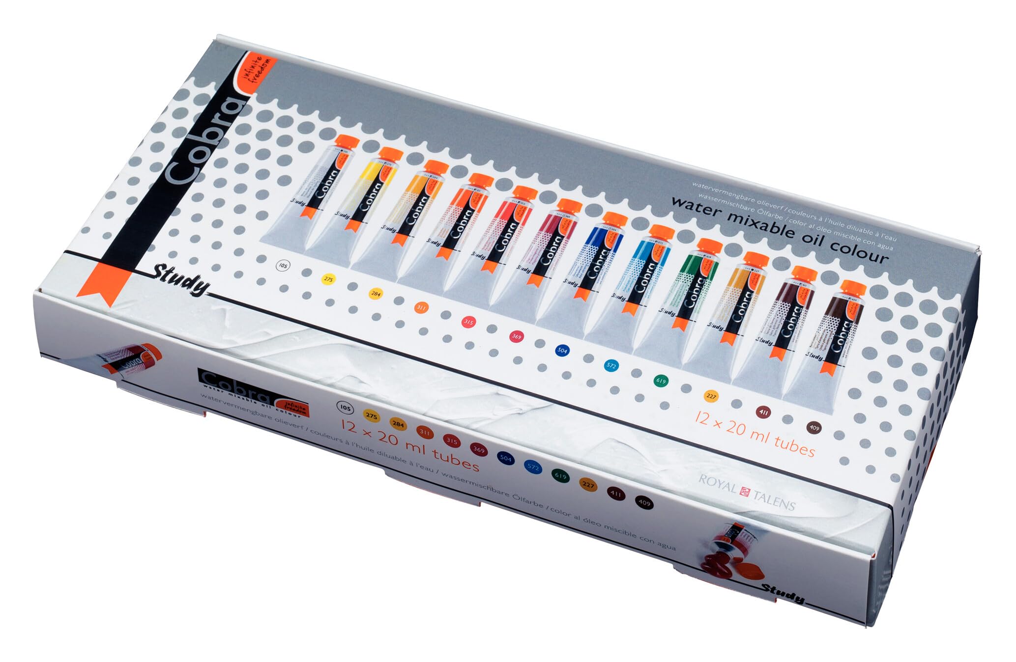 Royal Talens Cobra Study oil colour set | 12 x 20 ml