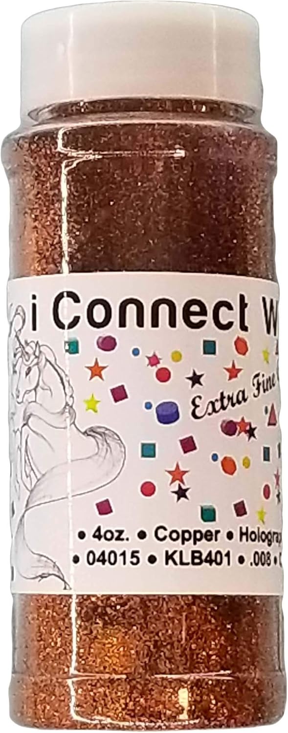 ICW Glitter Copper Extra Fine Holographic Glitter Nail Art, Makeup, Tumblers or Crafts