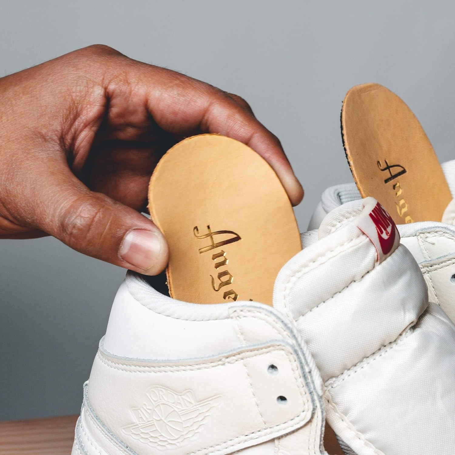 Premium Leather Insole for Shoes/Sneakers- Prevents Foot Odor- Absorbs Moisture- Can Customize and Paint on by Angelus (Tan, 11.5): Health & Personal Care