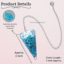 Turquoise Orgone Crystal Pendulums for Divination