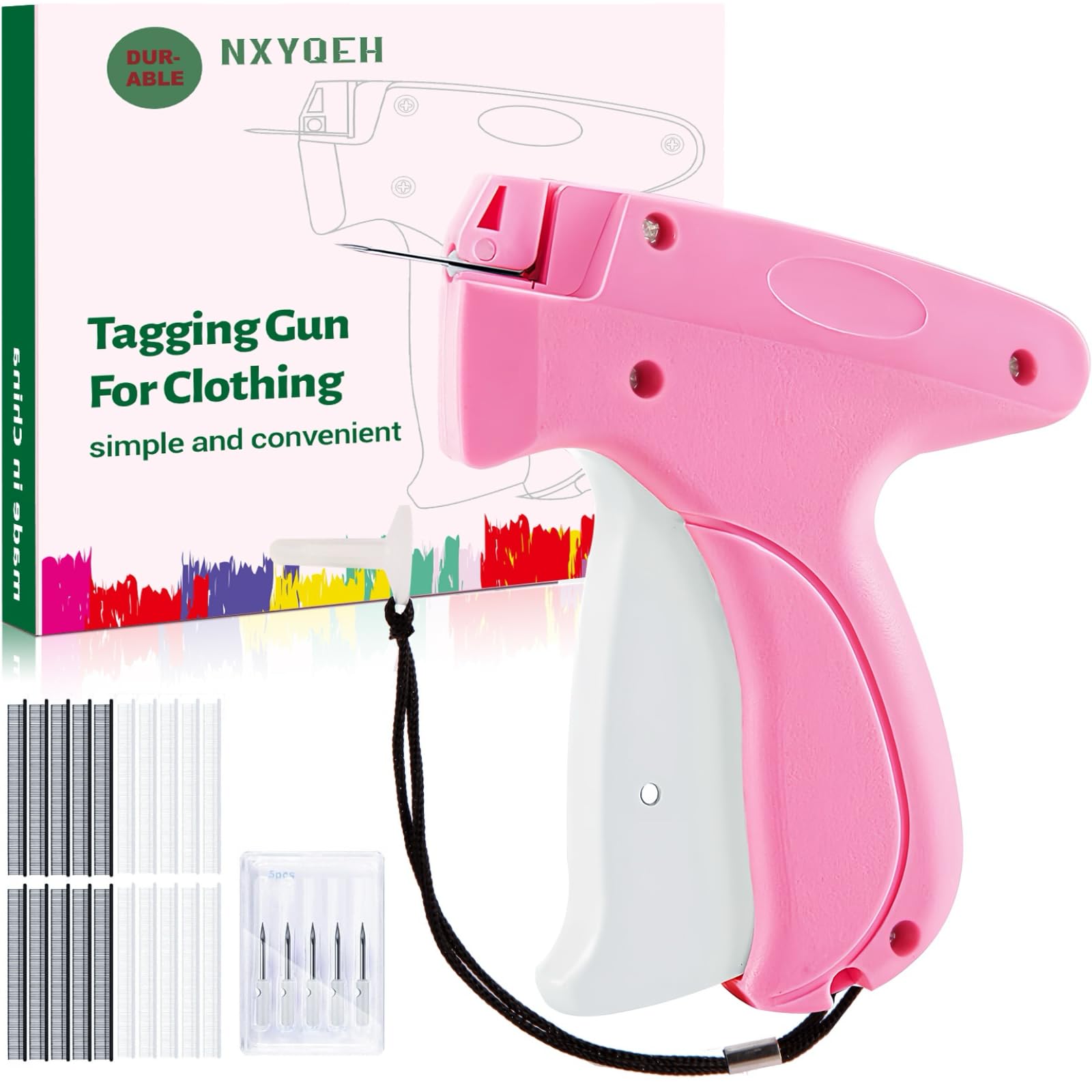 Photo 1 of Stitch  For Clothes Comes with 6 Fine Needles, 3000 Pcs Micro Fasteners(1500 White & 1500 Black),Stitch Gun Speedy Clothing Fixer, Quick Clothing Fixer