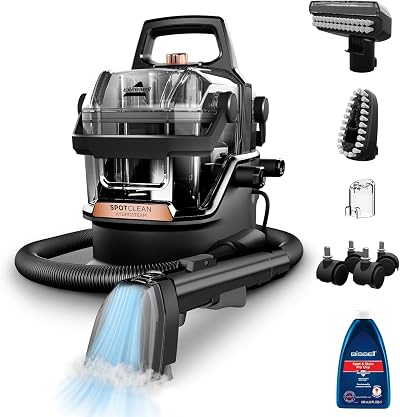 BISSELL SpotClean HydroSteam 1000W Portable Stain Cleaner Black Copper