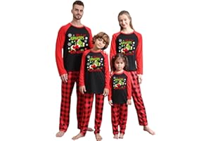 BRJR Matching Christmas Pajamas for Family Holiday Ugly Two-Piece Christmas PJs Sleepwear for Couples Women Men Plus Size