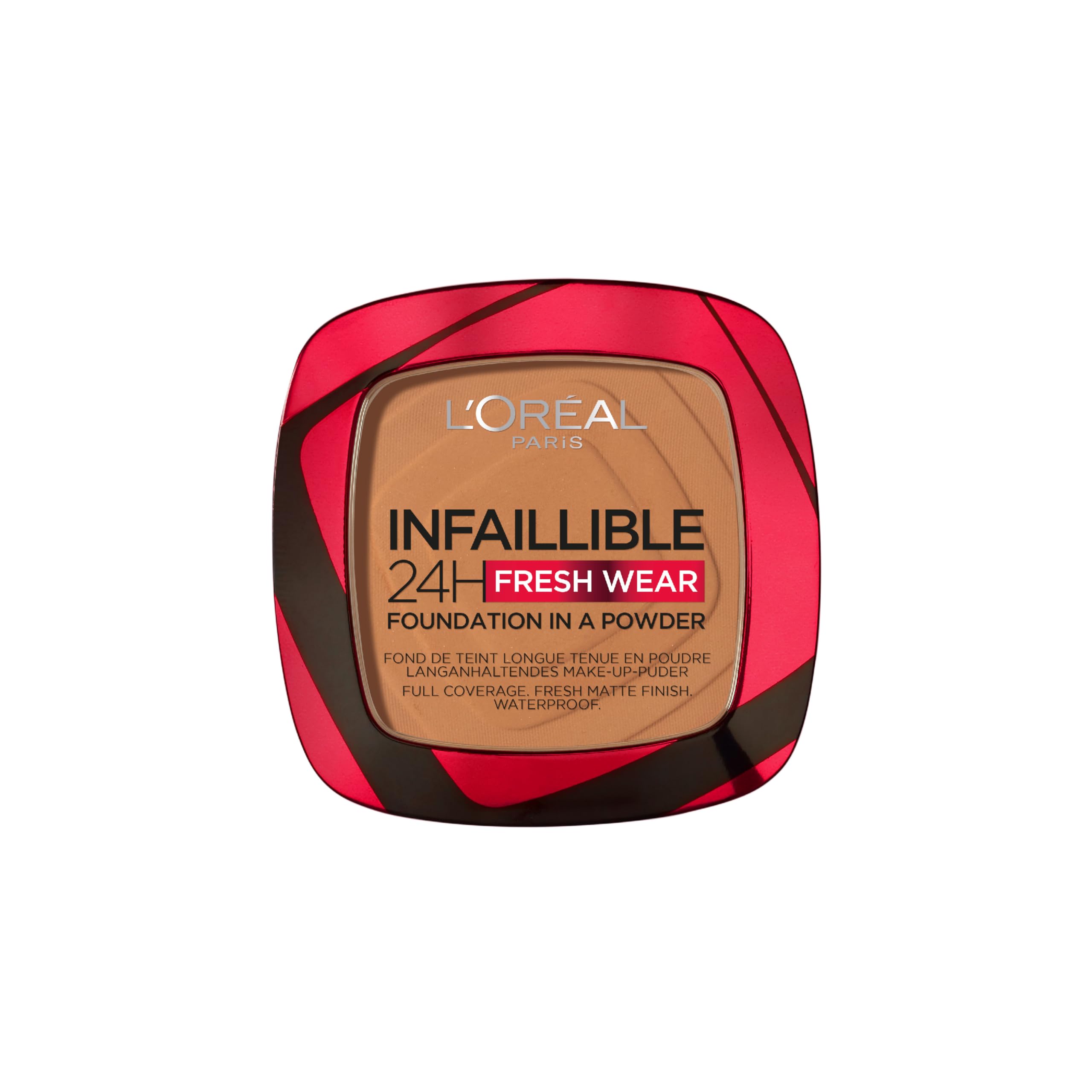 L’Oréal Paris – Fond de Teint Poudre Longue Tenue – Waterproof – Infaillible 24H Fresh Wear – Teinte : Ambre (330) – 9 g