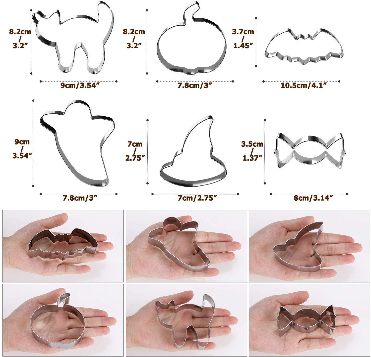 Patisserie Fondant Joyoldelf Emporte Piece Halloween 6pcs Moule A Biscuits En Acier Inoxydable Pour Gateau Cookie Halloween Formes Divers Biscuits De Fete Emporte Pieces Ustensiles A Patisserie Cuisine Maison