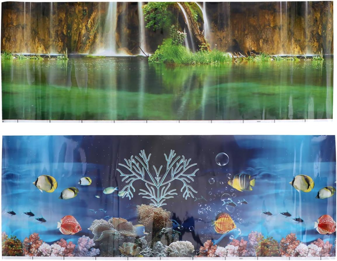 Balacoo Aquarium Background Sticker Double Side Wall Sticker Underwater