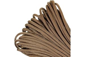 Paracord Planet Genuine Type III 550lb Paracord – Nylon Cord in Solid, Multi, and Reflective Colors – 25+ Colors and Length Options of 10', 25', 50', and 100'