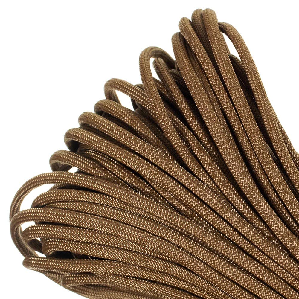 PARACORD PLANET 25 feet Mil-Spec Commercial Grade 550lb Type III Nylon Paracord Coyote Brown