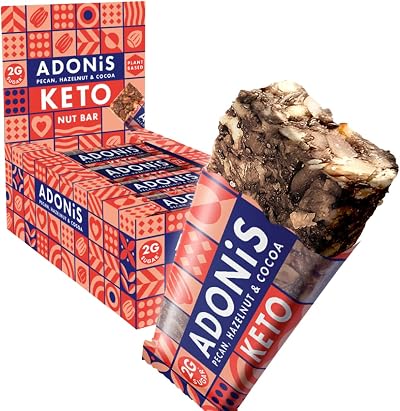 Adonis Pecan, Hazelnut & Cocoa Keto Bars 16x35g Vegan Gluten Free