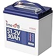 Timeusb 48V 30Ah Lithium Golf Cart Battery, Built-in 100A BMS, Deep Cycle GC2 LiFePO4 Battery, 2.67C Discharge Support up to 4kW Motor, Max 5.12kW Power Output, Fast Charging, Perfect for Golf Carts