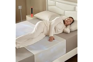 Grounding Sheets for All Mattress Sizes, BOVEREY Grounding Mat for Bed 10% Silver Fiber+90% Organic Cotton Grounding Sheets Sleeping Earth Grounded Mat, with Cord & Tester 104.3"x23.6" (Light Taupe)