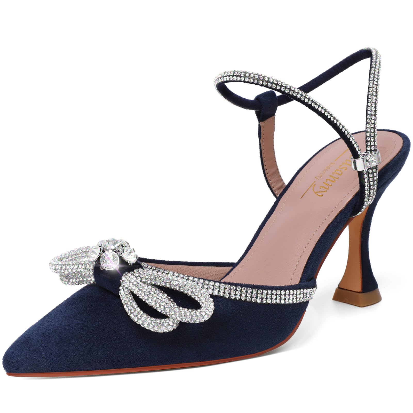 sparkly closed toe heels