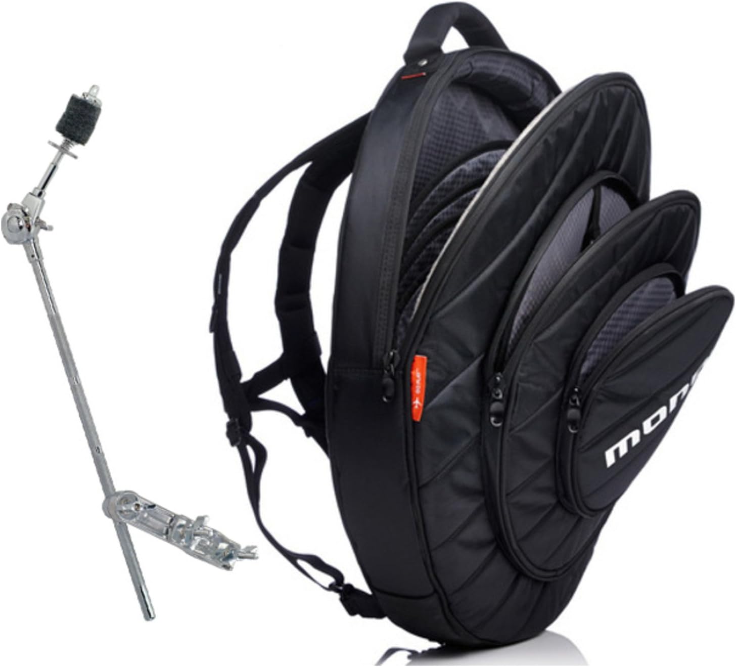Mono M80-CY22-BLK-U Cymbal 22" Jet Black Gig Bag w/Boom Arm and Clamp
