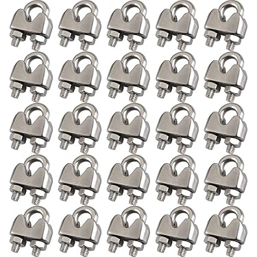 8mm Galvanised Steel Wire Rope Grips DIN1142 - GS Products