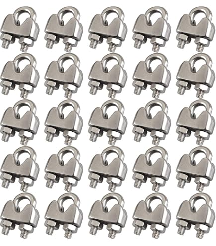 PATIKIL 2 Paquet Cosses Tube 3/8" (10mm) Corde Acier Inox 304 - Pour Remorquage Gréement
