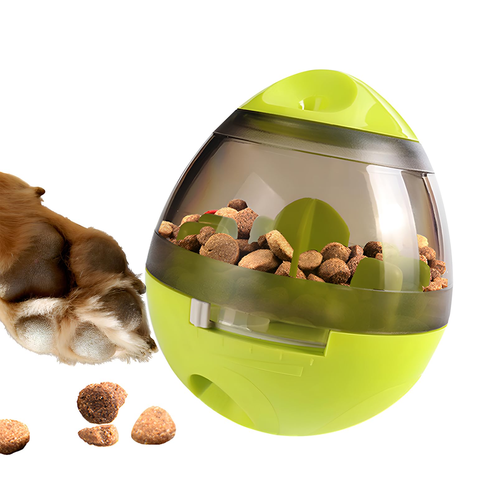 Zellar Treat Dispensing Dog Toy - Dog Treat Ball/Food Dispenser/Interactive Toys/Slow Eating IQ Treat Ball for Small Medium Dogs and Cats (Green)
