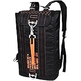Military Tactical Backpack Parachute Buckles Hook Nylon Rucksacks Flight Backpacks Day Pack for Outdoor,Hiking,Camping (Black)