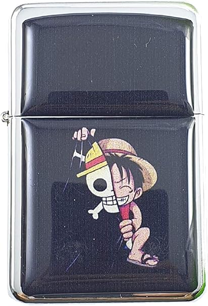 Amazon Com Lighter One Piece Monkey D Luffy Refillable Windproof Oil Petrol Flip Top Health Personal Care