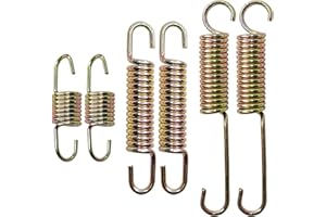 CQSPMOTO Metal Motorcycle Kickstand Spring Kickstand Side Stand Spring Kit Dirt Bike Kickstand Brake Pedal Return Spring Universal Springs Replacement for Mini Bike, Scooters 59mm 88mm 108mm 6Pcs