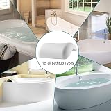 Koelaa Luxury Bath Pillow Tub Headrest Waterproof Spa Comfort Neck Back Support view 8