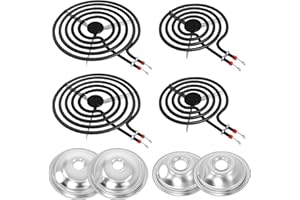 Stove Element Replacement MP22YA with Stove Burner Drip Pans, Compatible with Whirlpool, Kenmore, Maytag & Amana Electric Sto
