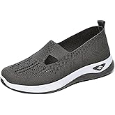 Toumov Orthopedic Shoes for Women Breathable Mesh Knitted Woven Low Top Walking Shoes Lightweight Arch Support Sneakers Diabetic Comfortable Sneakers Neuropathy Bunion Swollen Feet Nursing Shoe