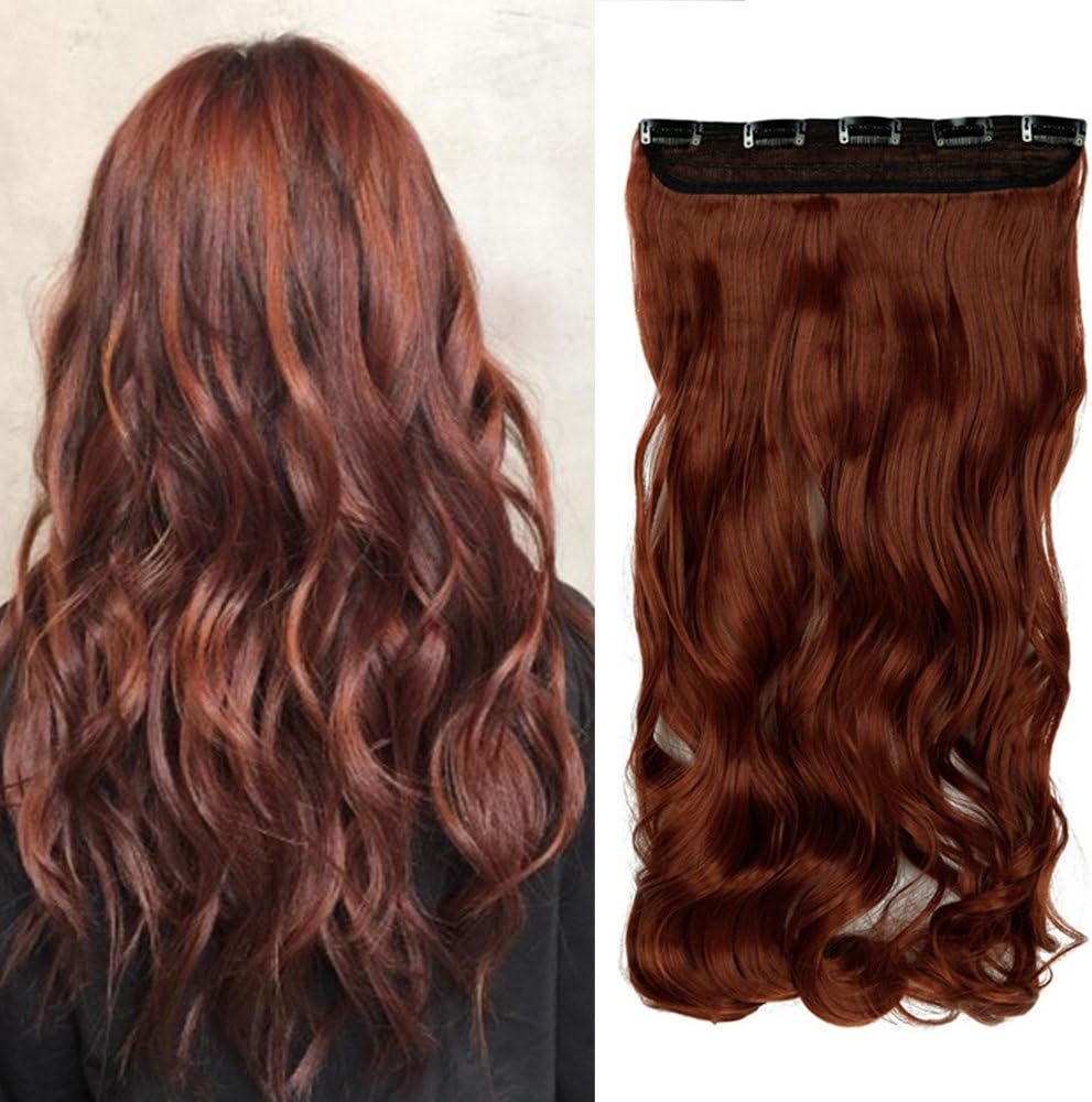 24 Inch One Piece Hair Extensions Clip in Curly Full Head Hairpiece