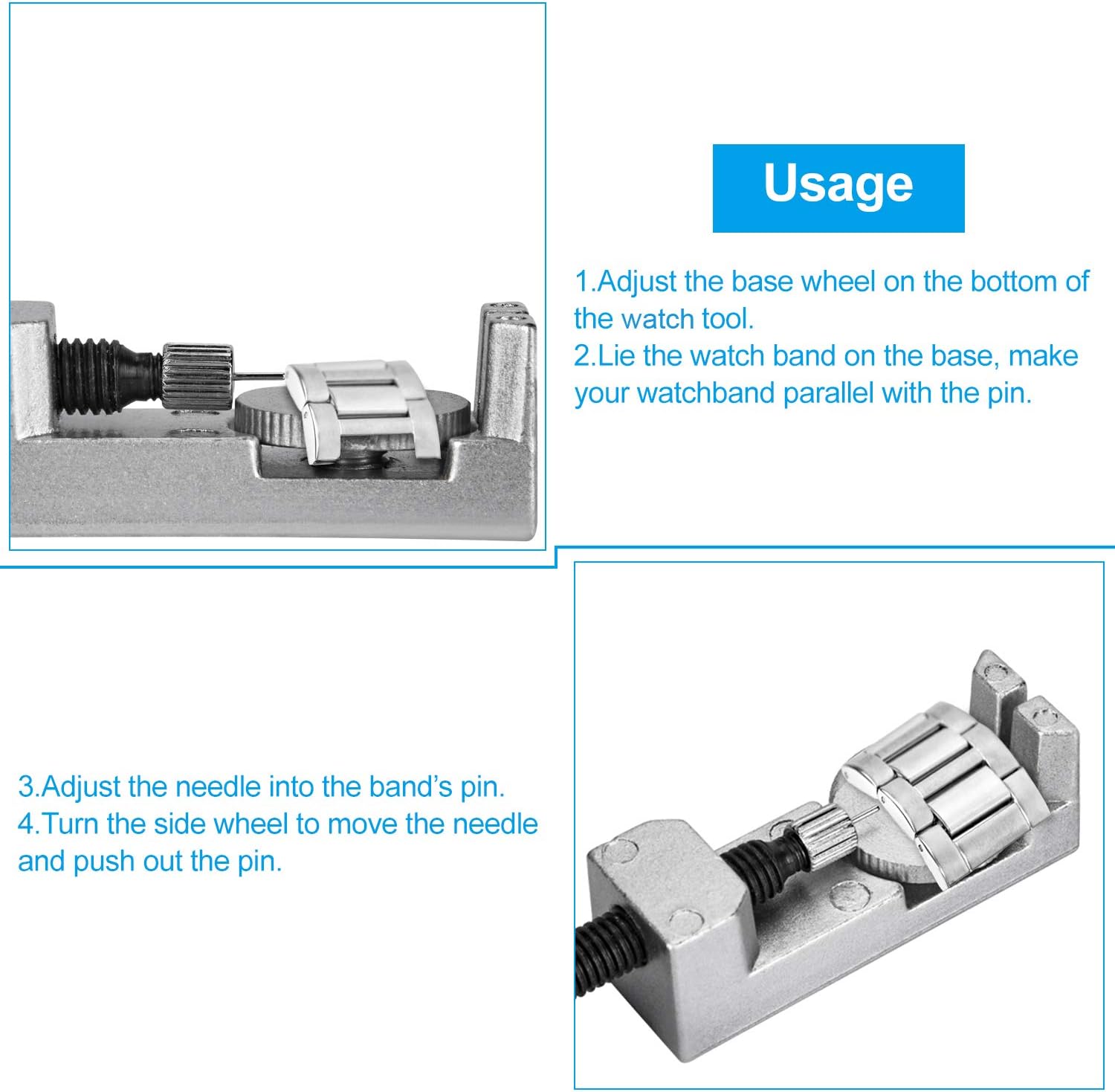 Coyaho Watch Link Remover Kit, Watch Band Tool Link Removal Tool Watch Pin Removal Tool Watch Sizing Tool, Watch Band Link Remover with 12 Extra Punch Pins: Home Improvement