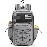 G4Free Pickleball Backpack Fits 2 to 6 Paddles, Large Pickleball Bag with Fence Hook for Men and Women (Light Grey)