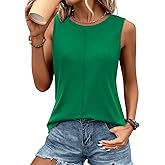 JUSTFASHIONNOW Sleeveless Tank Tops for Women Summer High Neck T Shirts Dressy Casual Cute Tops 2026 Trendy Blouses