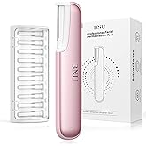 Dermaplane Razor for Women Face, BNU Facial Hair Remover for Anti-Aging - Rechargeable - LED Light - Sonic Edges - 3 Speeds, Ergonomic Handle Face Dermaplaning Tool 10 Weeks, Pink