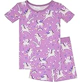 Little Sleepies Pajama Set w/Short Sleeve Shirt & Shorts, Viscose from Bamboo Toddler Pajamas, Girl & Boys Pajamas for Kids