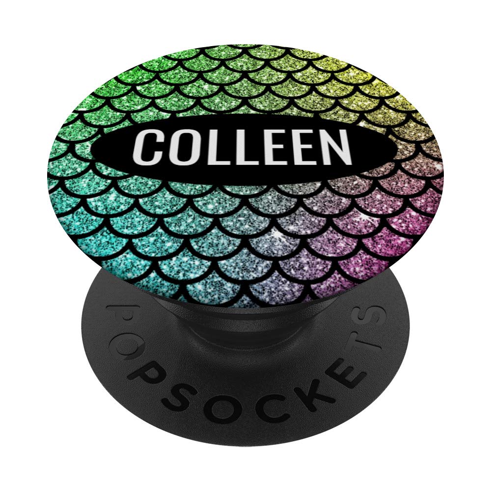Colleen Gift Mermaid Rainbow Pink Aqua Green Colleen PopSockets PopGrip: Swappable Grip for Phones & Tablets