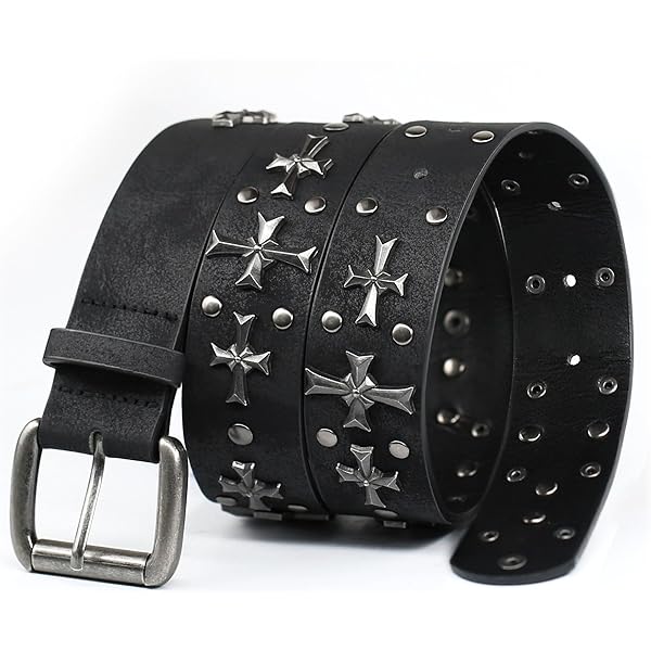 小物 00s 5351 studded black leather belt Y2K 00s 5351 studded black leather belt Y2K