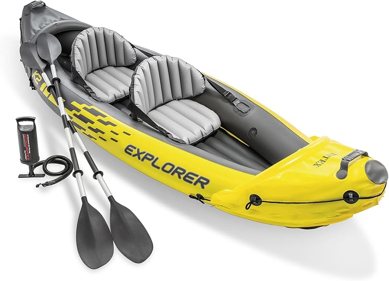 Intex Explorer K2 Kayak Yellow 2-Person Prior Model 400 lb Capacity