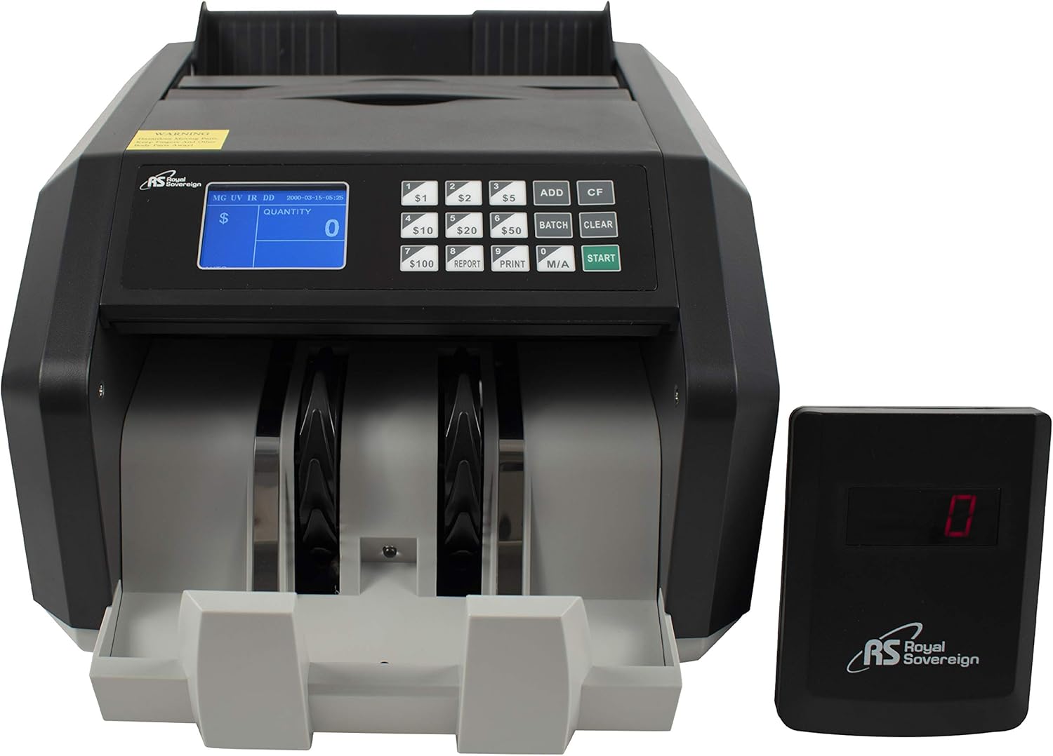Royal Sovereign High Speed Money Counting Machine, with UV, MG, IR Counterfeit Bill Detector & Value Counting (RBC-ES250) : Office Products