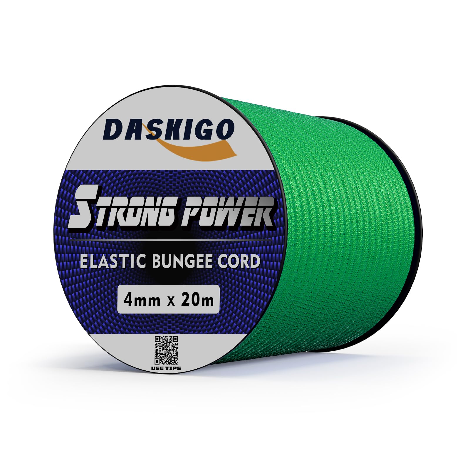 Bungee Cord Elastic Shock Cord, 4mm x 20M Neon Green