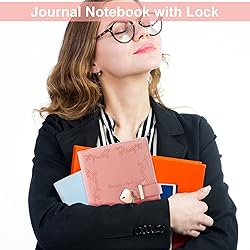 Mousbull Girls Diary with Lock and Key, Cute Heart