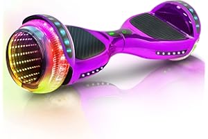 EMAXUSA, 6.5” Hoverboard for Kids Ages 6-12, Bluetooth Hoover Board with Tunnel Light Style Wheels & Non-Slip Footpads, UL2272 Safety Certified