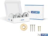 XFORT Polished Chrome Victorian Rim Knob with Screws Brass Rim Lock Knobs view 7