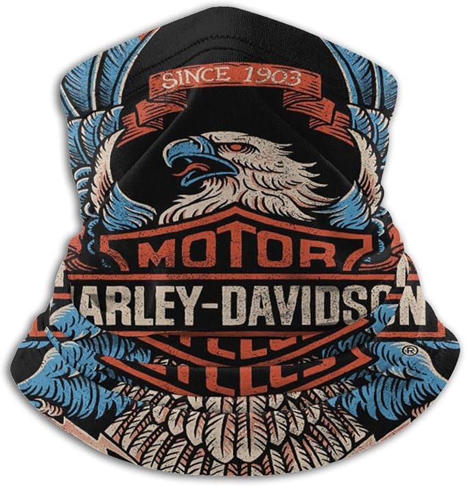 Harley Davidson Unisex Neckerchief Tube Scarf, Dust Protection Face
